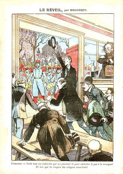 Anti-Masonic and anti-pacifist caricature