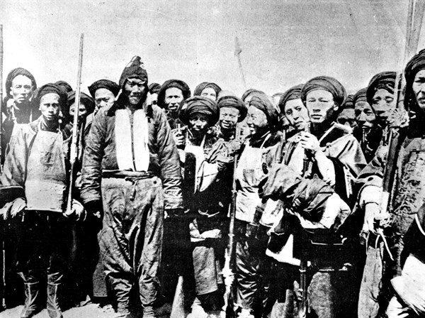 Group of armed Boxers in Peking