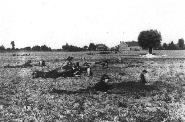 France, the French front, infantry during an attack