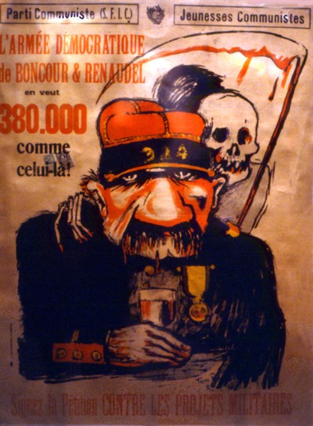 French Communist Party antimilitarist  propaganda poster