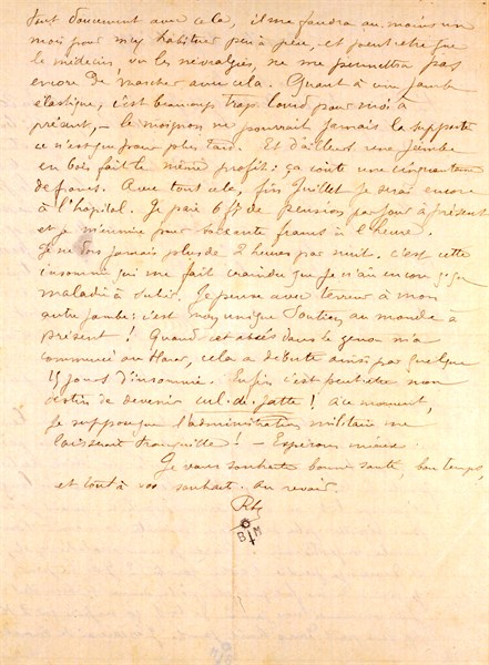 Handwritten letter by Arthur Rimbaud