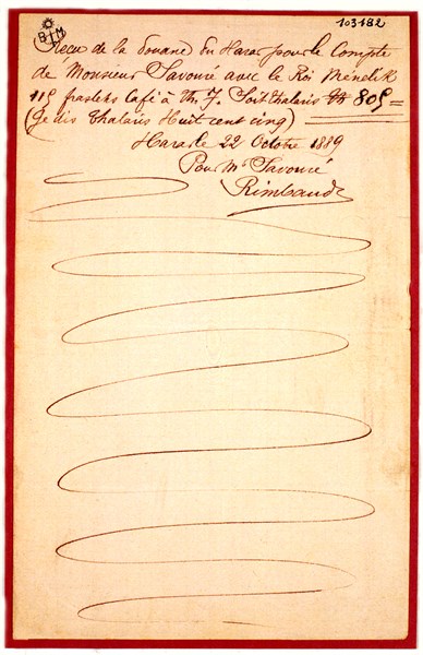 Handwritten letter by Arthur Rimbaud