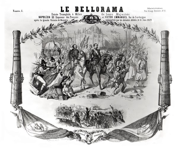 Entrance of Napoleon III and Victor Emmanuel II in Milan