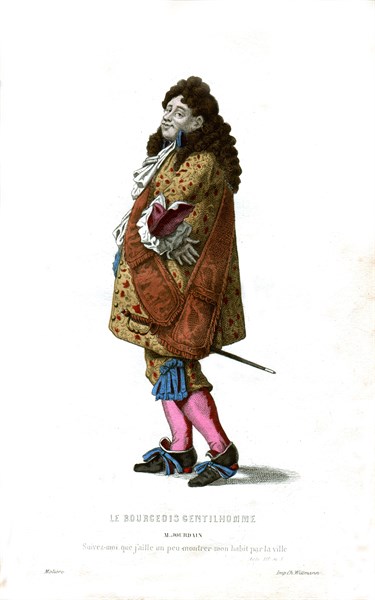 Illustration for "The Blue-Stockings" by Molière, Monsieur Jourdain
