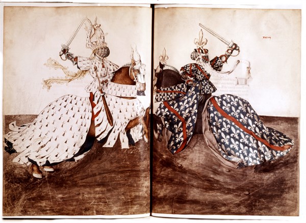 King René's Tournament Book, Duke of Brittany and Duke of Bourbon