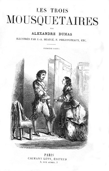 Les trois mousquetaires, Page de garde