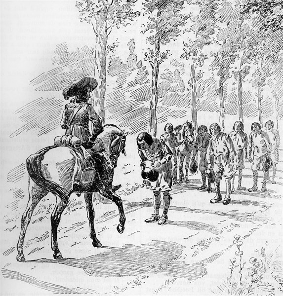 Illustration de R. de la Nézière. "Vingt ans après" (suite de "Les trois mousquetaires").