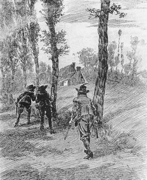 Illustration by R. de la Nézière. "Twenty Years After" (Sequel to "The Three Musketeers").