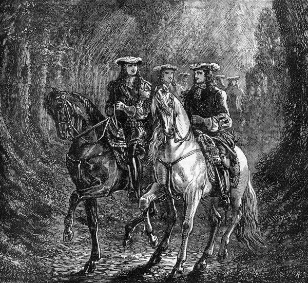 Illustration de J. Désandré et A. de Neuville. "Le Vicomte de Bragelonne".
