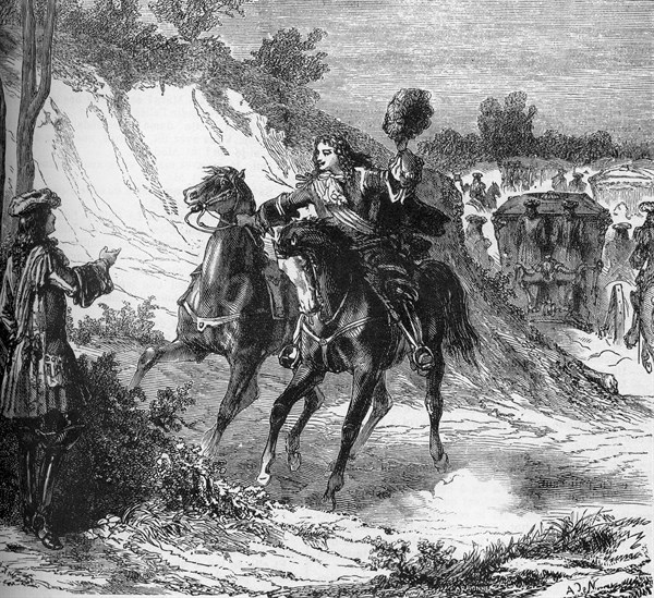 Illustration de J. Désandré et A. de Neuville. "Le Vicomte de Bragelonne".