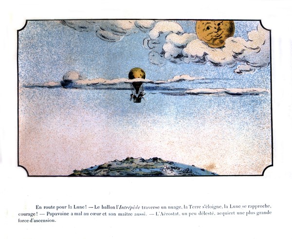 De Ville d'Avray, Le voyage dans la lune avant 1900