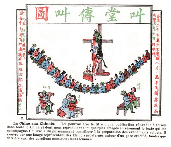 Popular prints album advocating war against 
foreigners and catholics. 1891