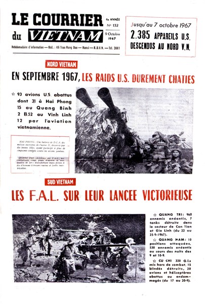 Guerre du Vietnam. Journal "Le courrier du Vietnam", 1967