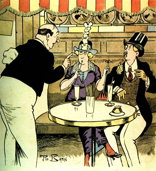 Dessin paru dans La Chronique Amusante du 7 mai 1912 : Tout augmente