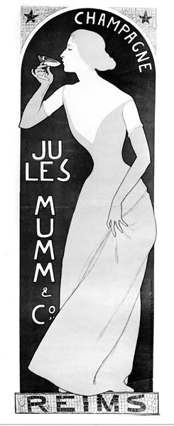 Affiche publicitaire pour le champagne Mumm