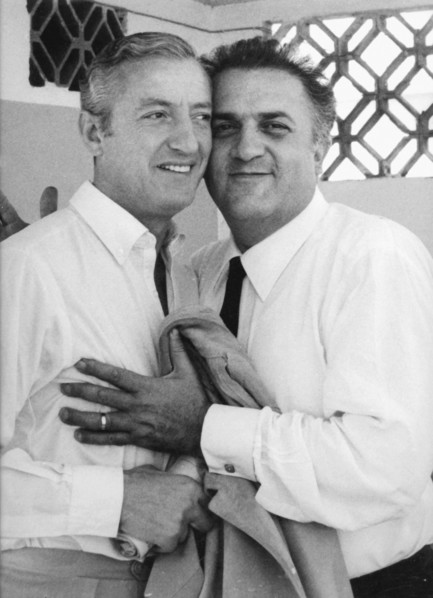 Benno Graziani et Federico Fellini, 1965