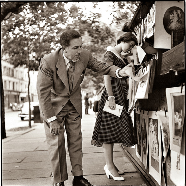 Walt Disney et sa fille à Paris