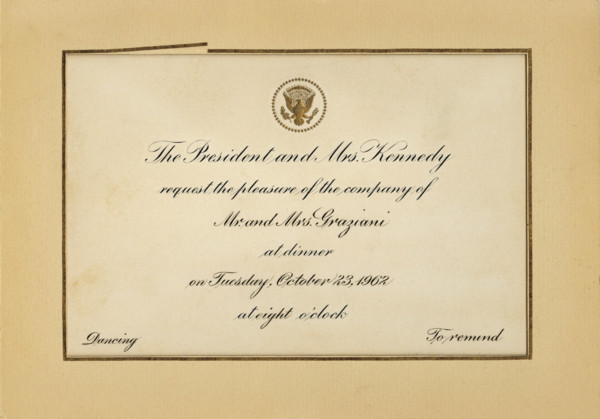 Invitation to dinner from the White House