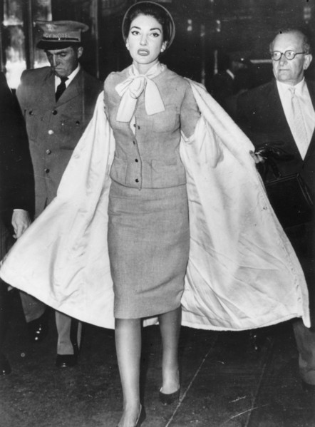 Maria Callas à Londres en septembre 1959