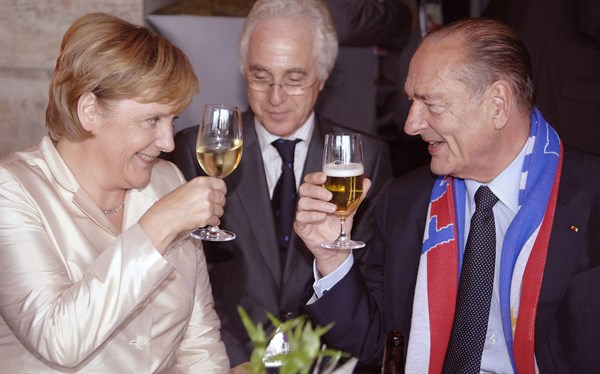 Angela Merkel und Jacques Chirac