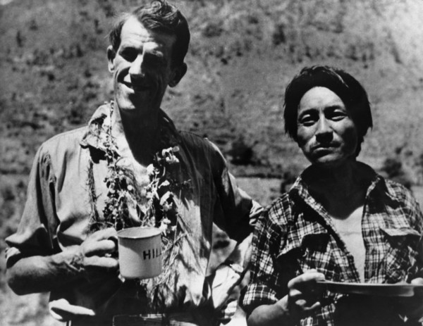 Sir Edmund Hillary et son sherpa Tensing Norgay en 1953