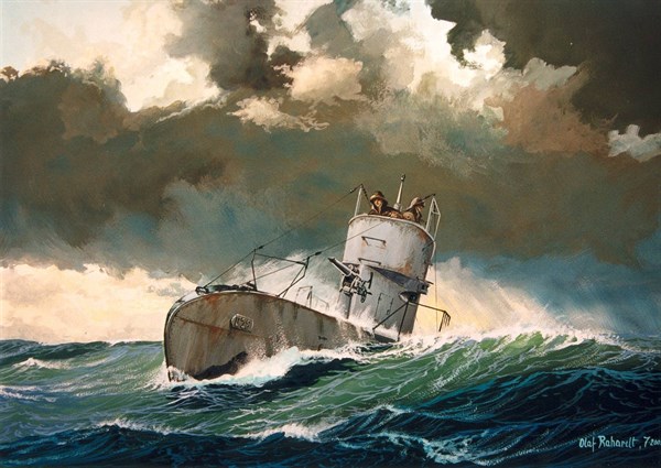 Sous-marin U-28 autro-hongrois en Méditerranée en 1917