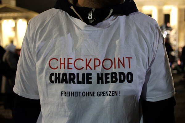 Veillée du Zentralrats der Muslime à Berlin en mémoire des victimes de l'attentat de Charlie Hebdo et du supermarché casher à Paris