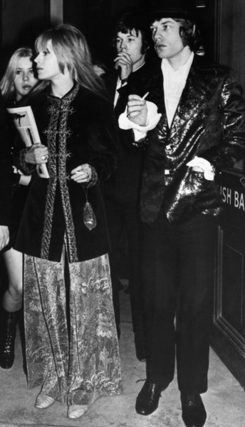 Marianne Faithfull et Mick Jagger