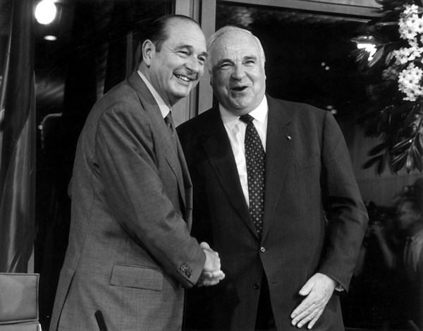 Jacques Chirac et Helmut Kohl