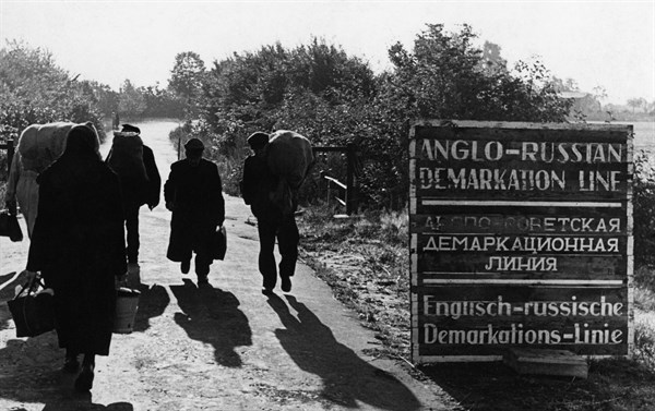 Rideau de fer entre les zones occidentales et la zone soviétique en Allemagne, 1947