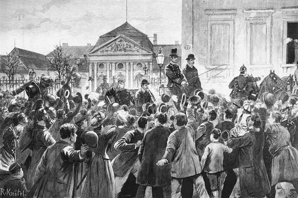 Otto von Bismarck fait ses adieux à Berlin, 1890