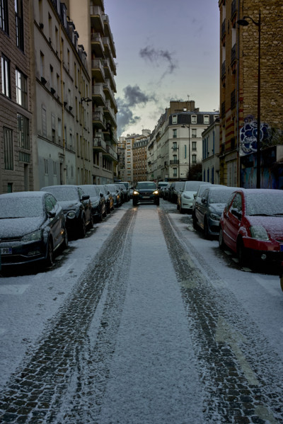 Paris in the snow