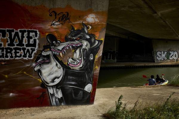 Kayak ride on the Ourcq Canal