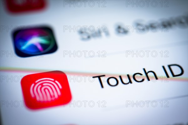 Touch ID Settings displayed on an iPhone