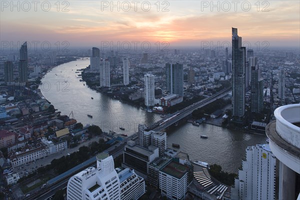 View from Lebua State Tower with Chao Phraya River