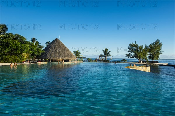 Huge swimming pool of a luxury hotel