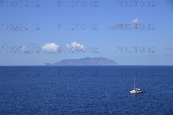 Sailboat off Marettimo Island