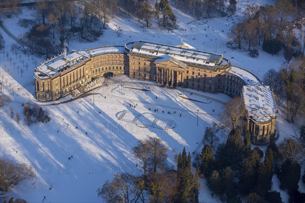Wilhelmshohe Castle in winter