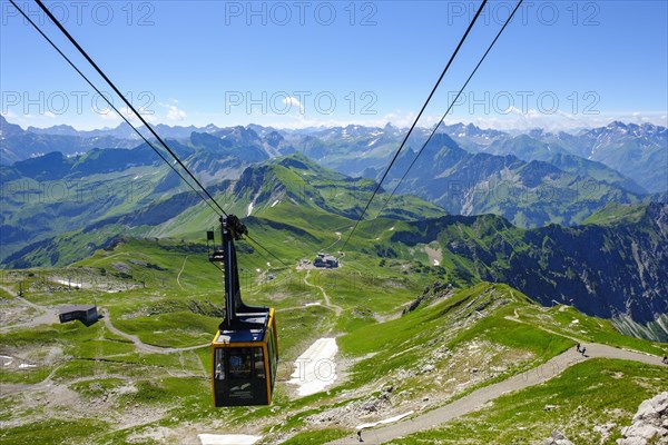 Peak route of the Nebelhorn cable car