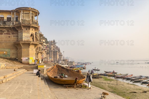 Ghats at the banks of Ganges river