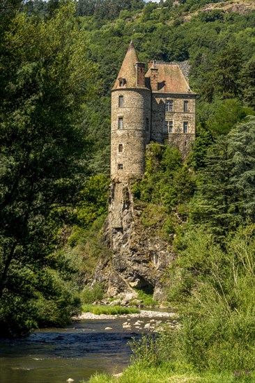 Castle of Lavoute Polignac on river Loire