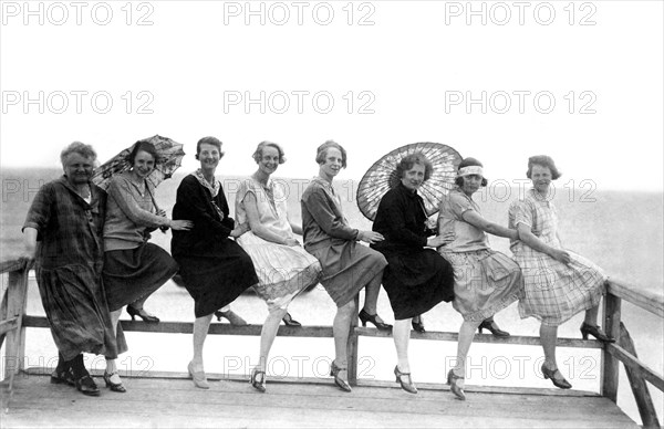 Eight women by the sea