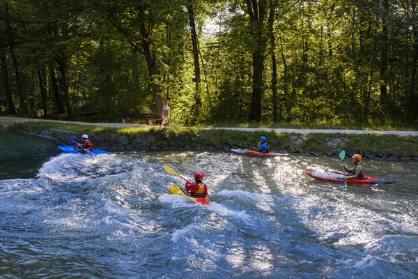 Kayakers on Landkanal