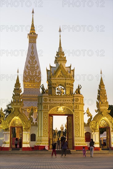 People off Chedi of Wat Phra That Phanom