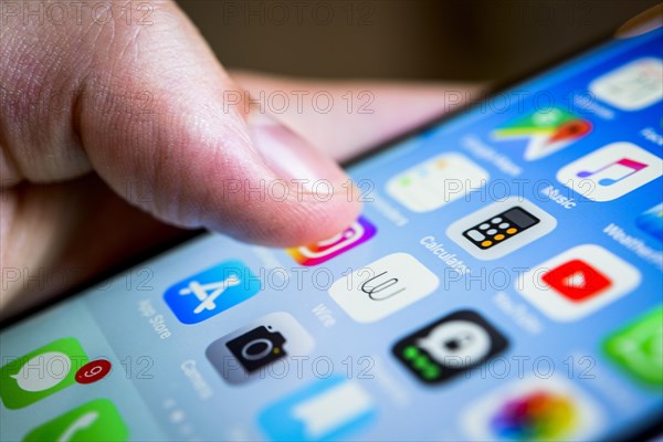 Finger touching display