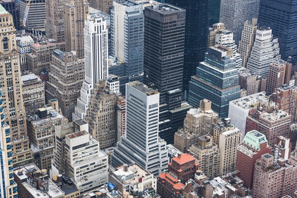 View from above on skyscrapers