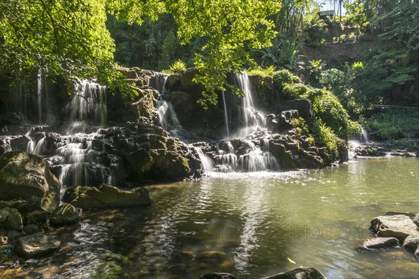 Waterfall in the park of Eureka House
