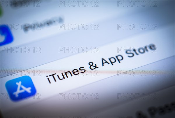 ITunes and App Store Settings displayed on an iPhone