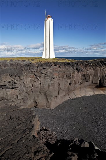Coastal landscape with the lighthouse of Malarrif