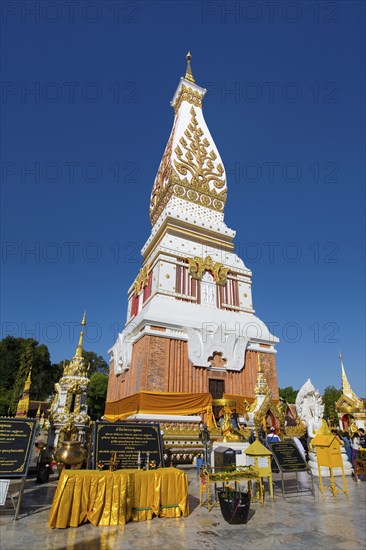 Sacrificial site in front of the Chedi of Wat Phra That Phanom